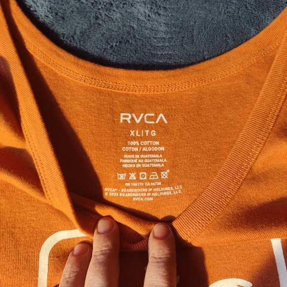 New Without Tags Women's RVCA Tank Top Size XL 100% Cotton - Picture 3 of 3